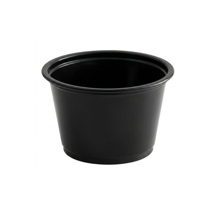 Recipientes Soufflé Negros Desechables - Caja 2,500 unidades
