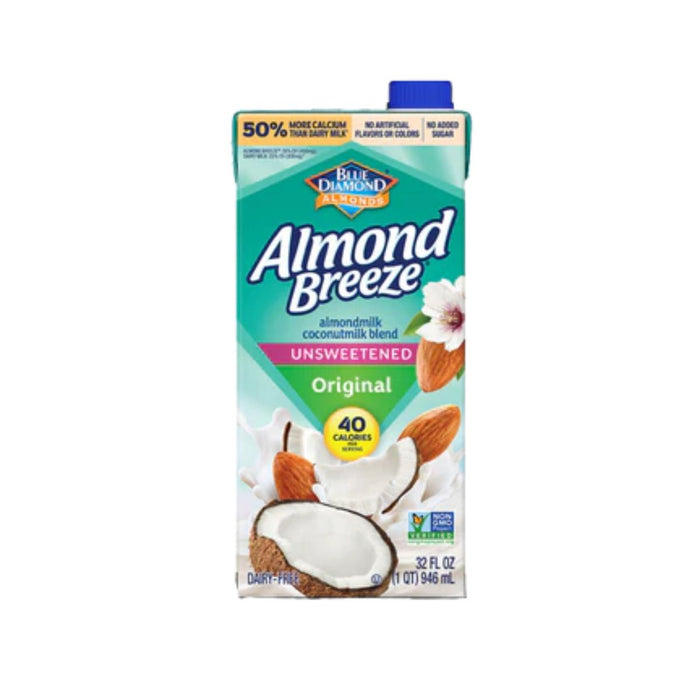 Bebida de Almendra y Coco Sin Azúcar Original Blue Diamond 946 ml - Caja de 12 unidades