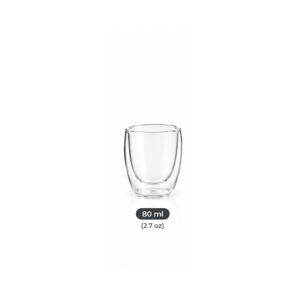 Vasos de Vidrio Borosilicato de Doble Pared - Set de 6