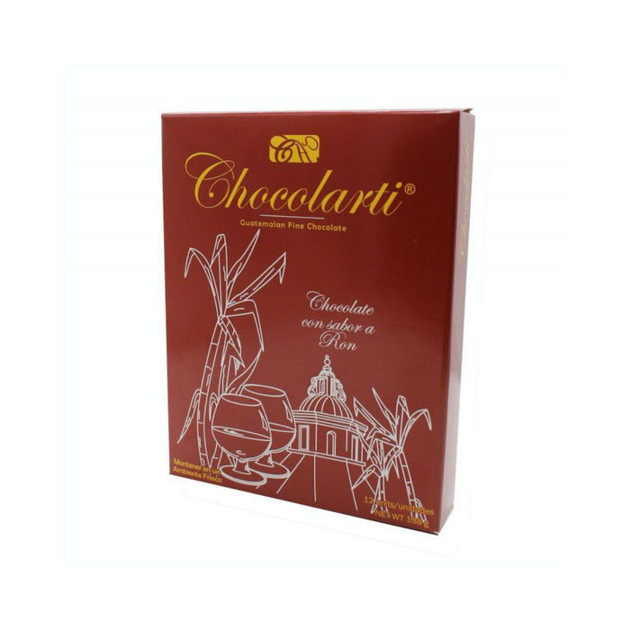 Caja de Trufas de Chocolate Sabor a Ron Chocolarti 12 unidades - Paquete de 4 cajas