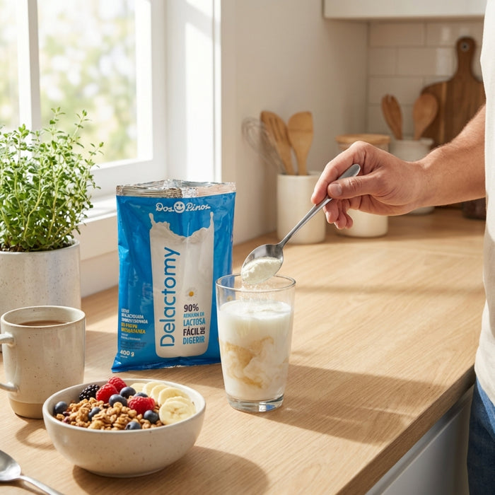 Leche en Polvo Dos Pinos Delactomy Deslactosada 400g - Caja de 12 unidades