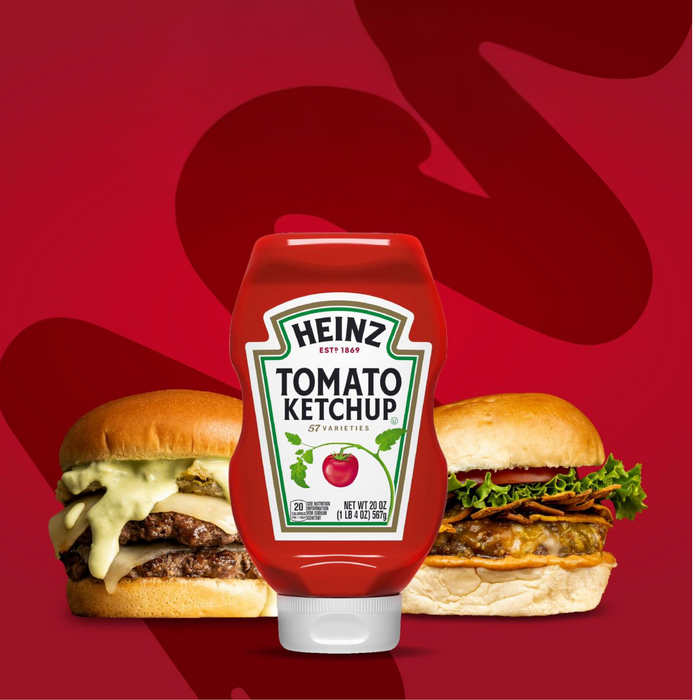 Ketchup Heinz Upside Down 567 grm/ 20 onzas - Caja 30 Unidades