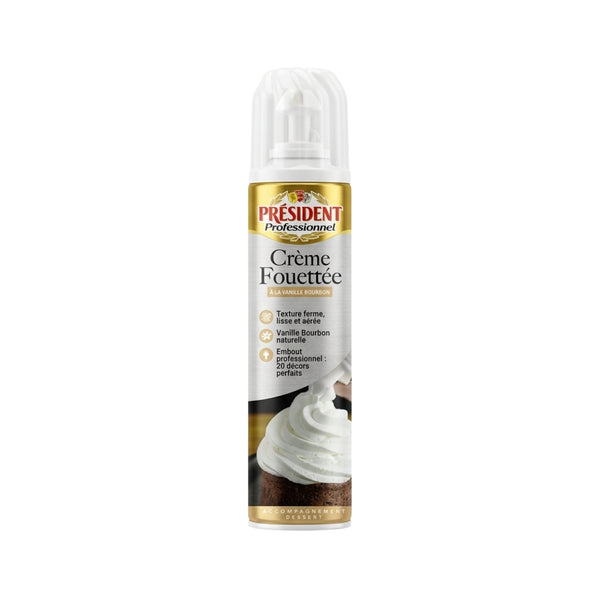 Crema Batida UHT en Aerosol 28% Président 500g - Caja de 12 unidades