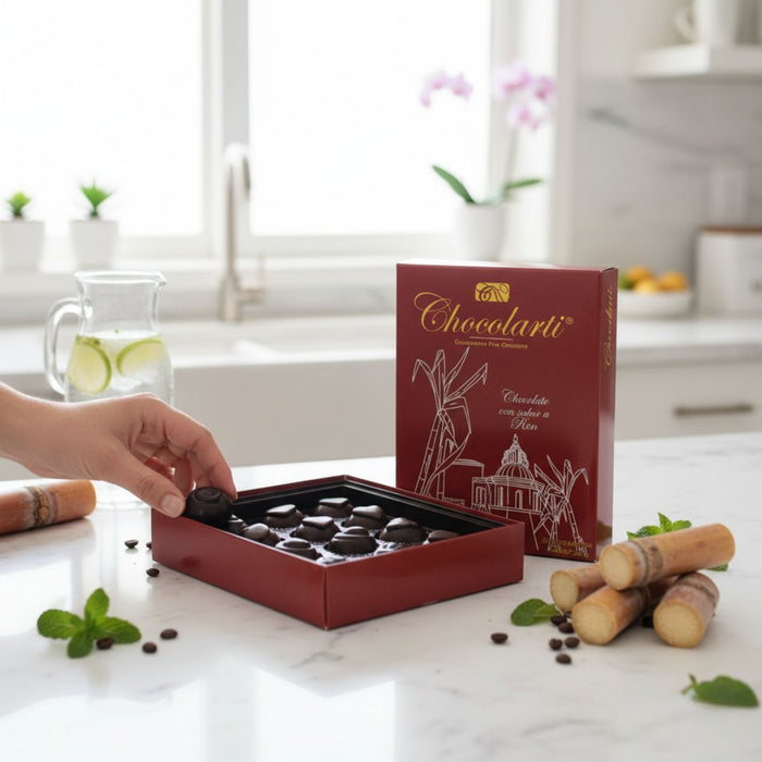 Caja de Trufas de Chocolate Sabor a Ron Chocolarti 12 unidades - Paquete de 4 cajas