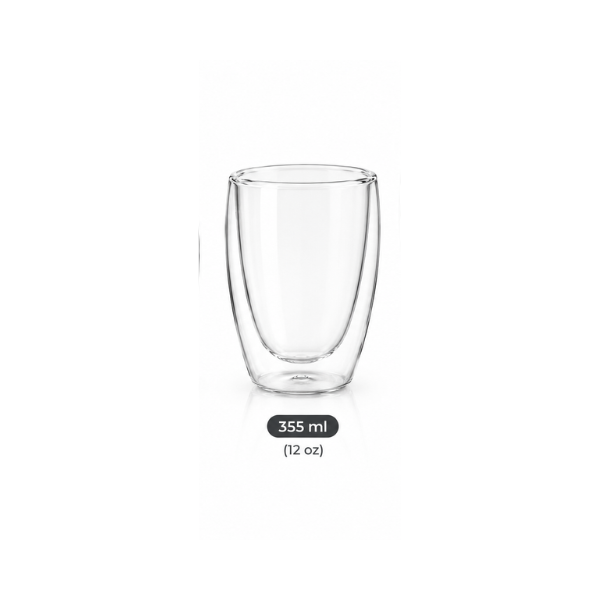 Vasos de Vidrio Borosilicato de Doble Pared - Set de 6