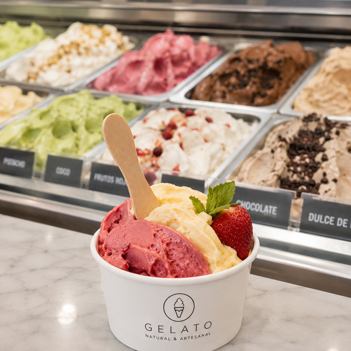 Cucharita de Madera para Helado Empacada Individualmente - Caja 5,000 unidades