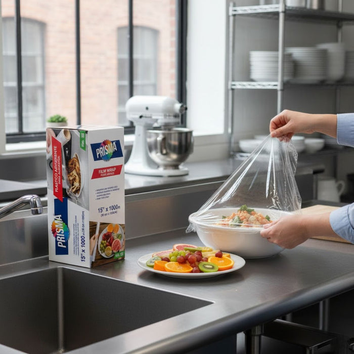 Film Wrap PRISMA - Plástico Adherente Grado Alimenticio 15in x 1000m
