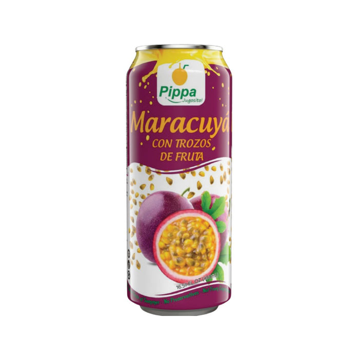 Jugo de maracuyá con pulpa PIPPA 490 ml - Caja de 24 unidades
