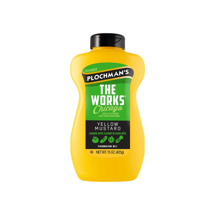 Mostaza The Works Chicago Style Plochman’s 15 oz  - Caja de 12 unidades
