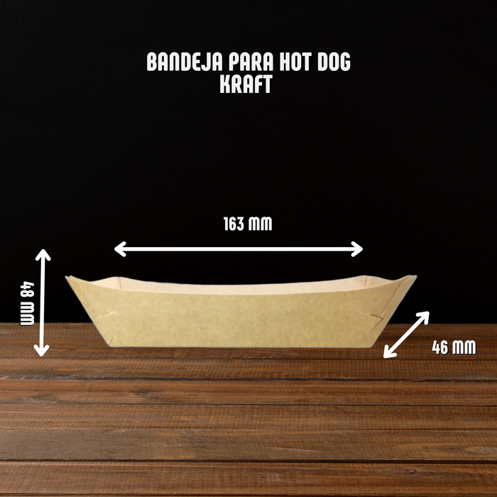 Bandeja para Hot Dog Kraft 1000 unidades