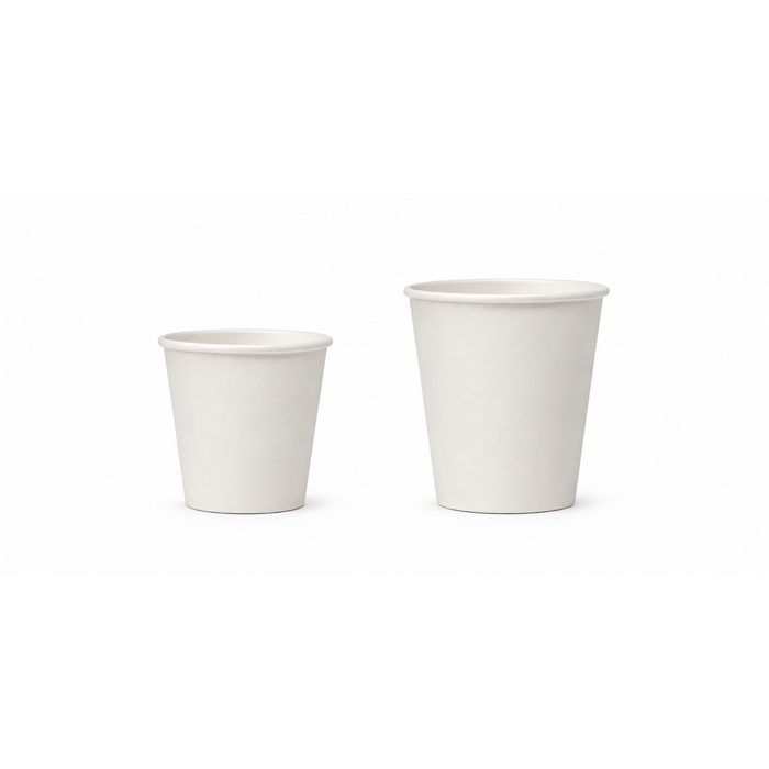 Vasos Bebidas Calientes Capa Sencilla Pequeños -  Caja 1,000 unidades