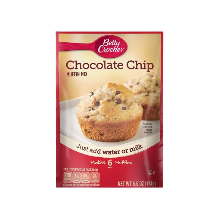 Mezcla para Muffin Chocolate Chip Betty Crocker 6.5 oz - Caja de 6 unidades