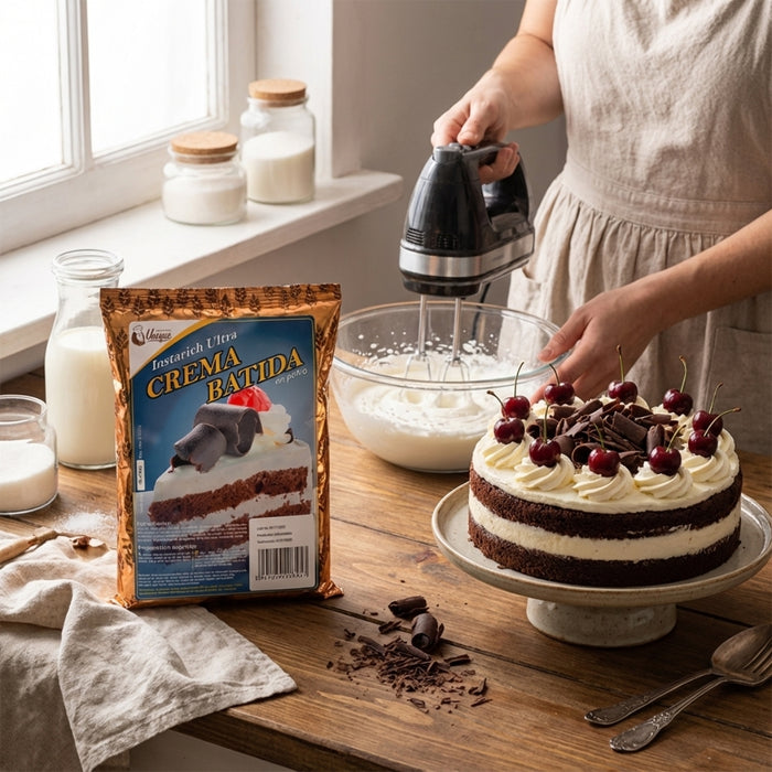 Crema Batida en Polvo Unique Baker Instarich Ultra 1 lb - Caja de 25 bolsas