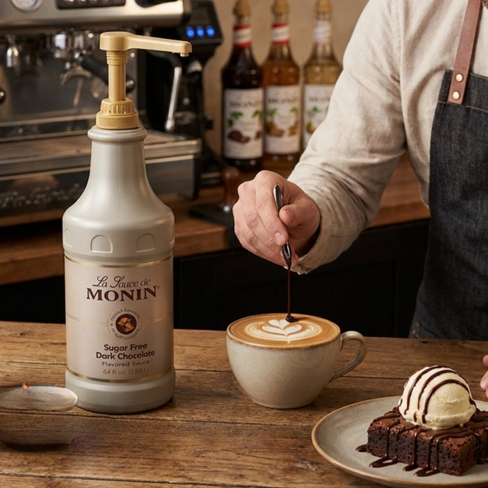 Salsa de Chocolate sin Azúcar Monin 64 fl oz