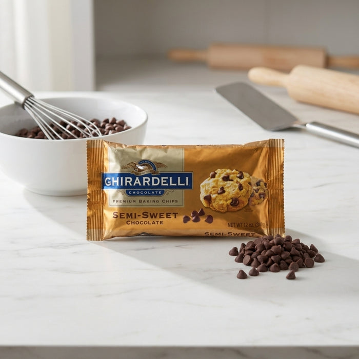 Chispas de Chocolate Semidulce para Cocina Ghirardelli 12 oz - Caja de 12 unidades
