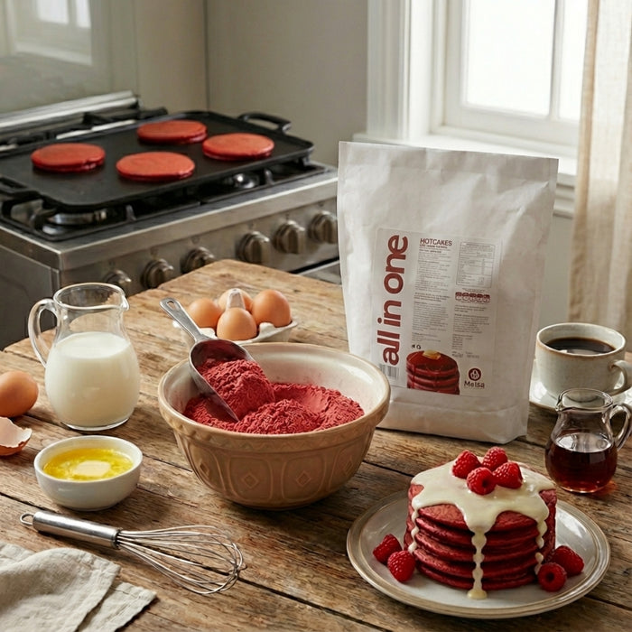 Harina para hotcakes red velvet all in one 5 libras (2.3 kg)