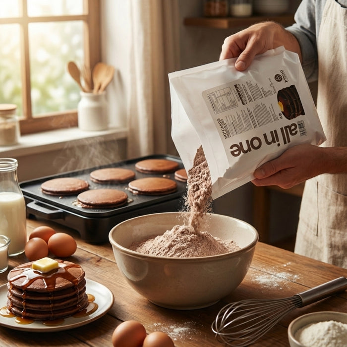 Harina para hotcakes chocolate all in one 5 libras (2.3 kg)