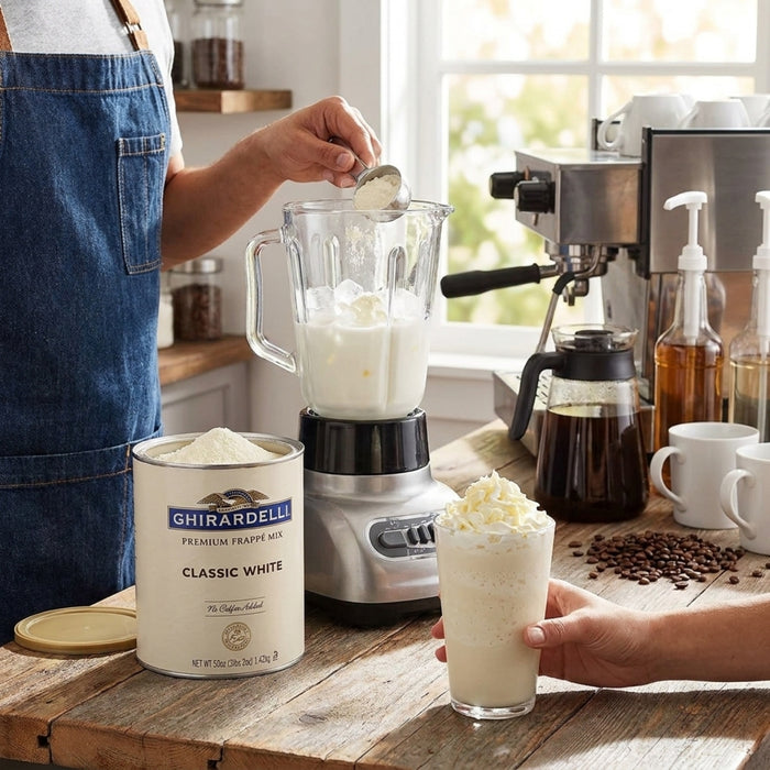 Base para Frappe Premium Chocolate Blanco Clásico Ghirardelli 3.12 lbs /50 oz