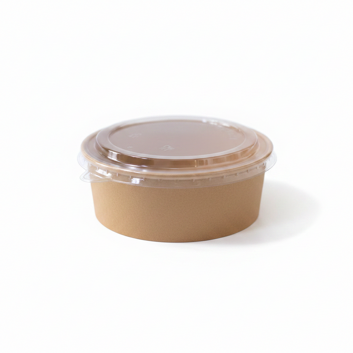 Contenedor Kraft Bowl con tapadera - Caja 300 uds