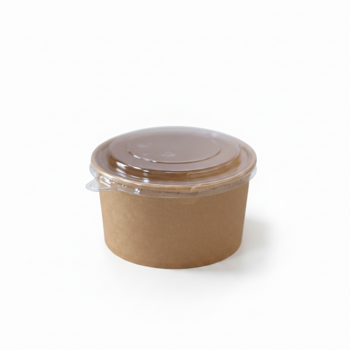 Contenedor Kraft Bowl con tapadera - Caja 300 uds