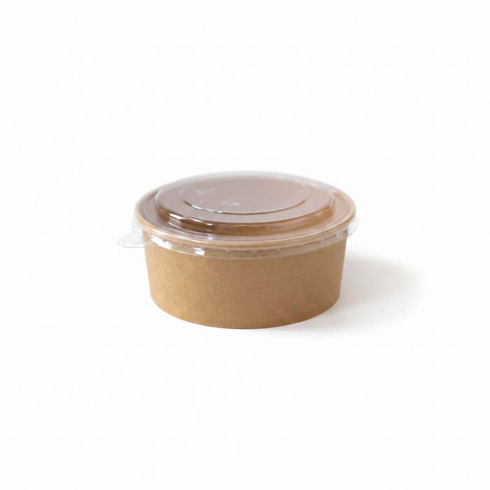 Contenedor Kraft Bowl con tapadera - Caja 300 uds