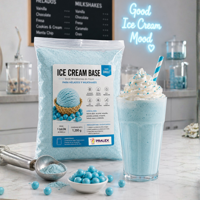 Base en Polvo para Helado y Milkshake Chicle 1.2kg
