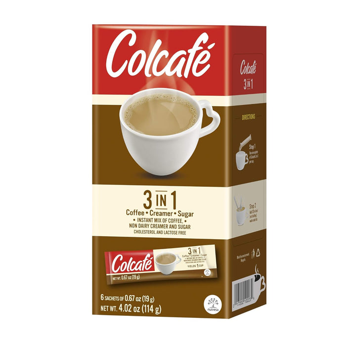 Colcafé 3 en 1 sachets 19grm / 6 unidades