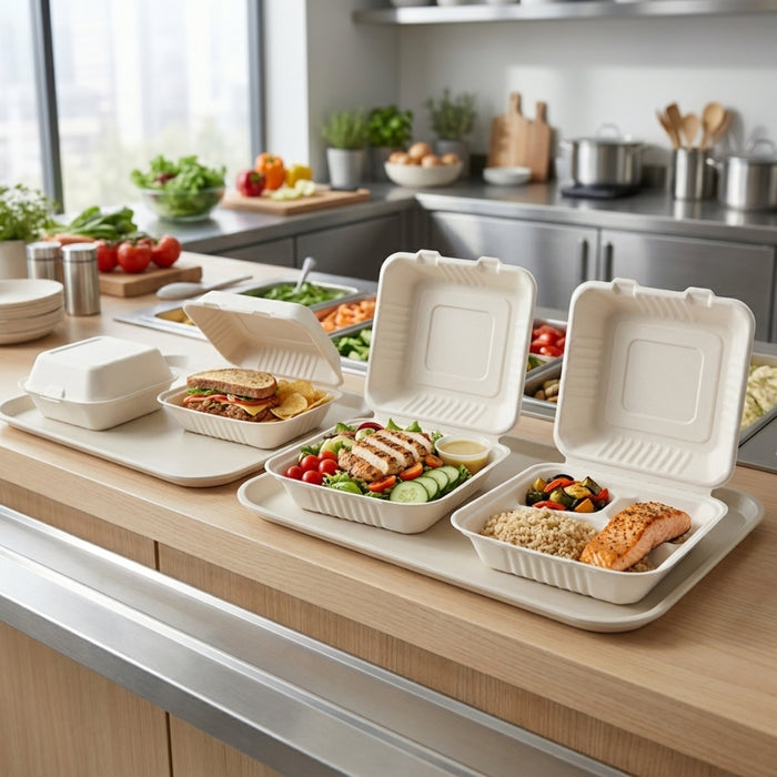Contenedor de Bagazo Compostable para Alimentos