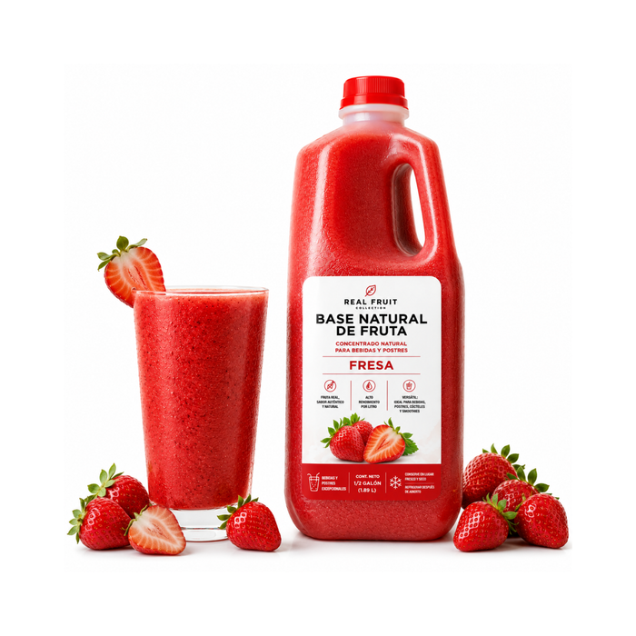 Base Natural de Fruta Fresa - Envase 1.89 Litros
