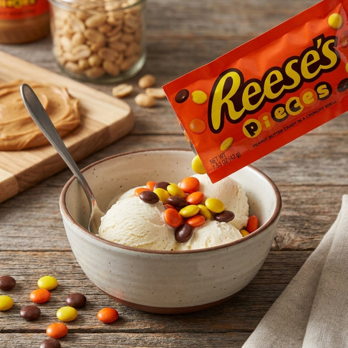 Reese’s Pieces Peanut Butter Candy 1.53 oz - Caja de 12 unidades