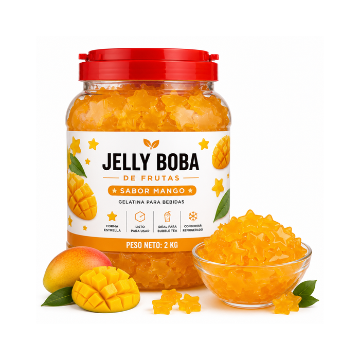 Jelly Boba Estrella de Mango Bote de  3.85 kg