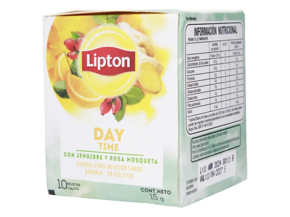 Té Lipton Day Time Jengibre y Rosa - 10 sobres