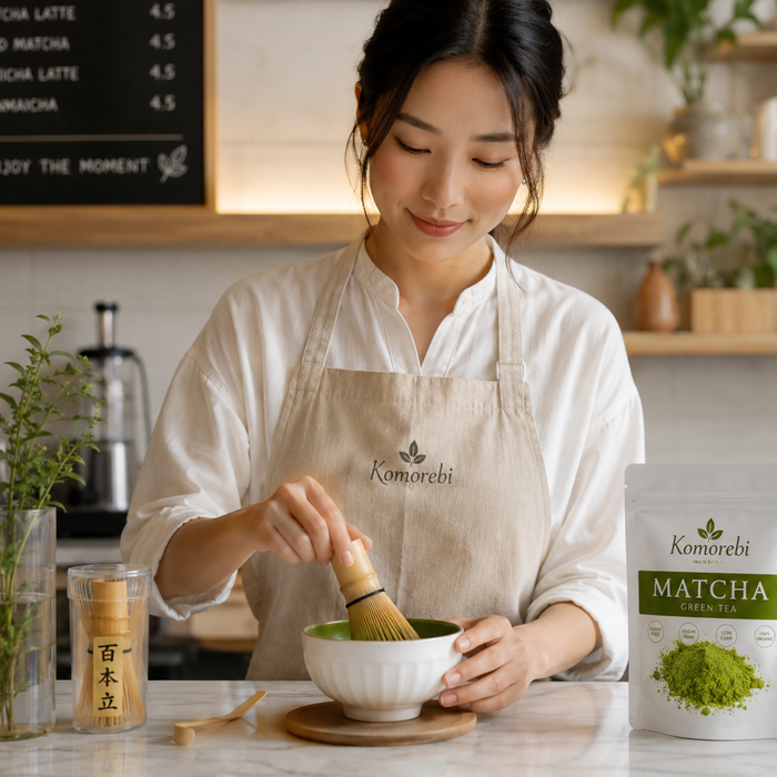 Kit para Preparar Matcha – Chasen + Chashaku + Chawan