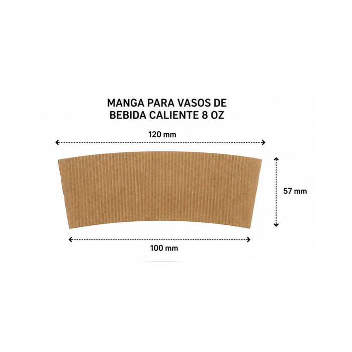 Manga de Cartón para Vasos Bebidas Calientes - 1,000 unidades