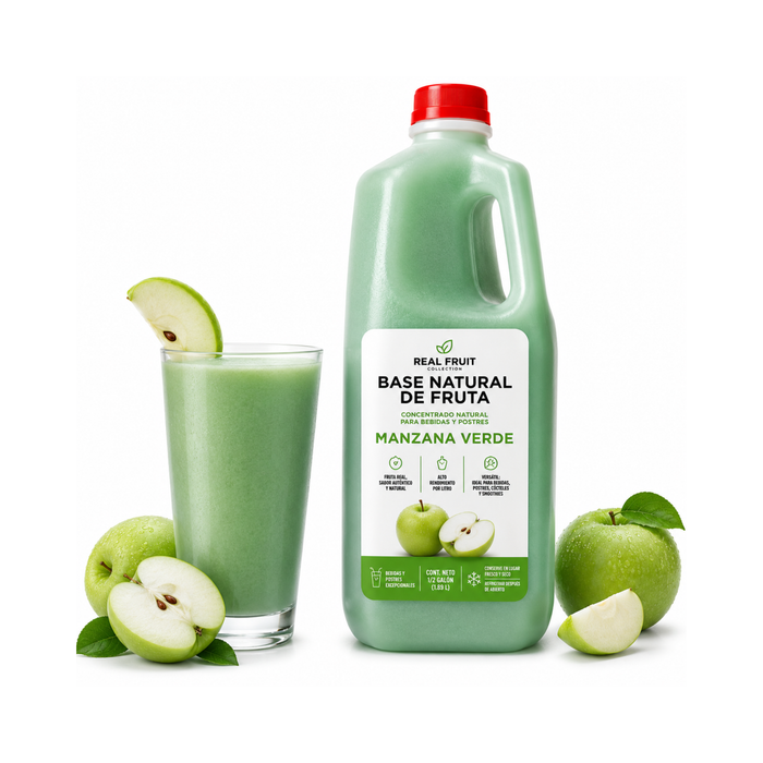 Base Natural de Fruta Manzana Verde - Envase 1.89 Litros