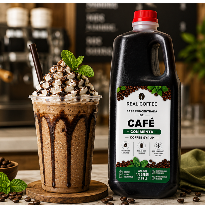 Concentrado de Café con Menta para Frappés 64 oz- Envase 1.82 Litros