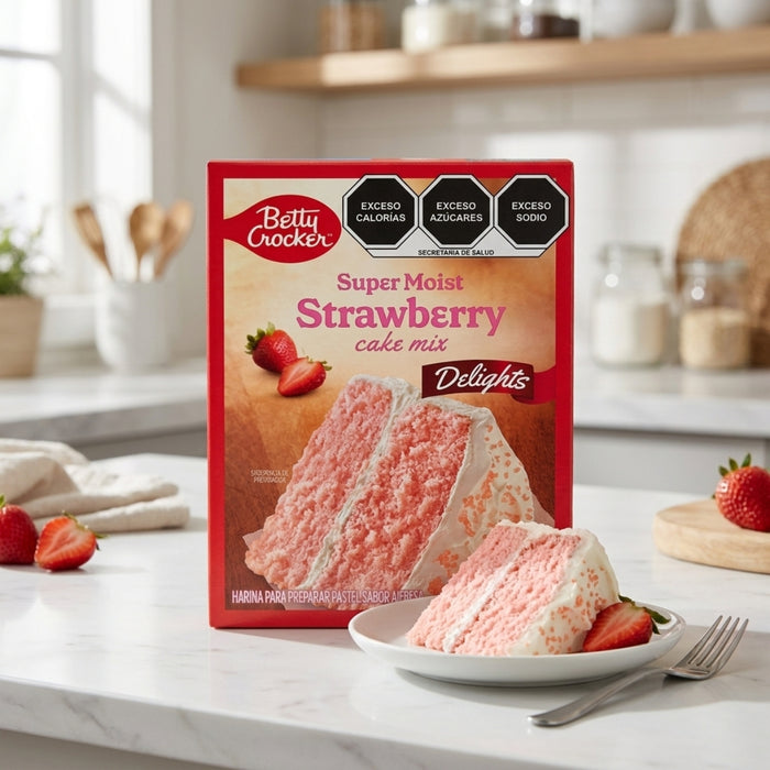 Mezcla para Pastel Strawberry Betty Crocker 13.25 oz - Caja de 6 unidades