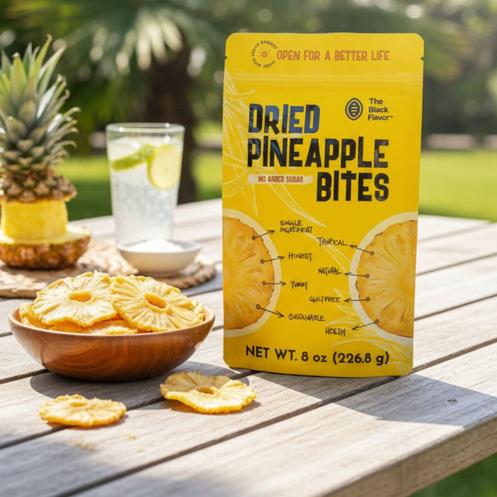 Piña MD2 Triangulos Black Flavor Bolsa 8 oz - 10 unidades por caja
