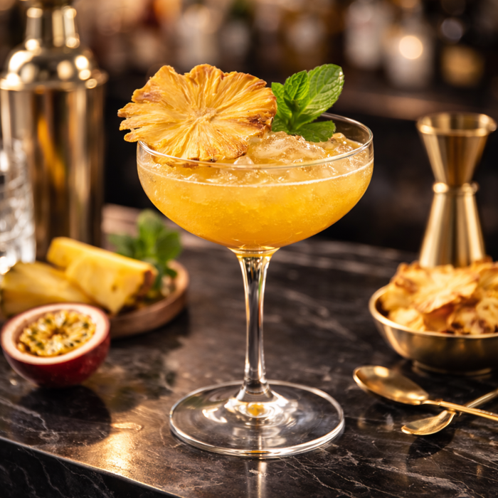 Piña deshidratada en rodajas