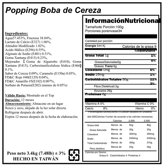 Popping Cherry Tarro 3.4 kg