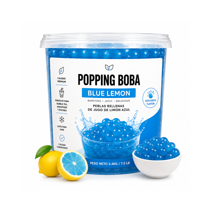 Popping Boba  Blue Lemon Tarro 3.4 kg