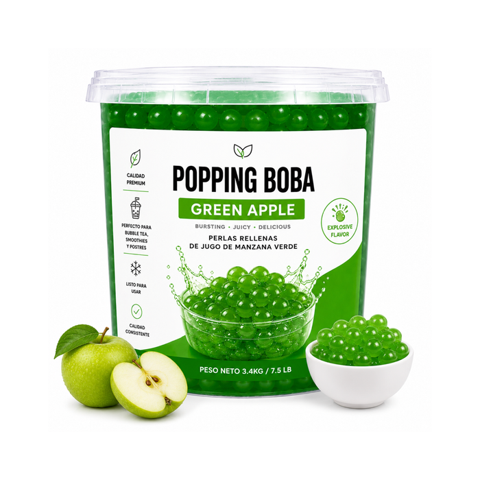 Popping Boba Manzana Verde Tarro 3.4 kg