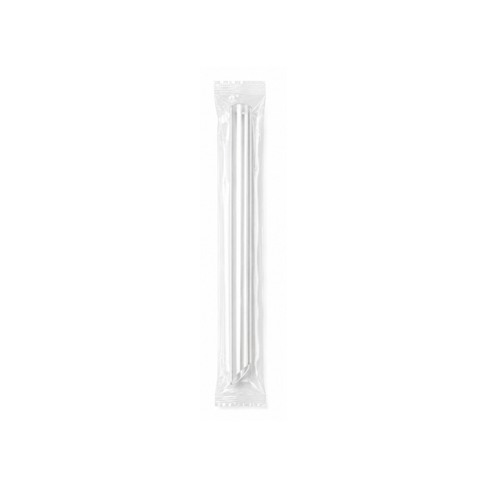 Pajillas para Bobas transparentes con punta fina 12mm / 100 unidades