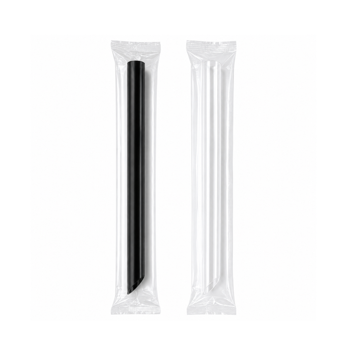 Pajillas para Bobas P-life con forro de papel y punta recta 12mm  - 1,000 unidades