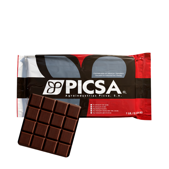 Chocolate Real F8 Oscuro 53% Picsa Tableta 5 Libras