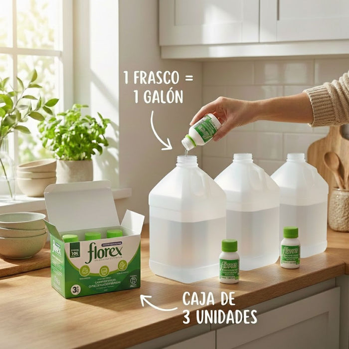 Florex Desinfectante Concentrado Premium Limón 180 ml - 3pack de 60 ml cada uno
