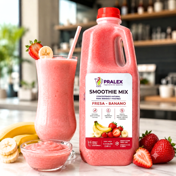 Smoothie Mix Fresa Banano - Envase 1.892Litros