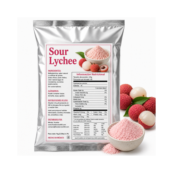 Base en Polvo Sour Lychee 1kg