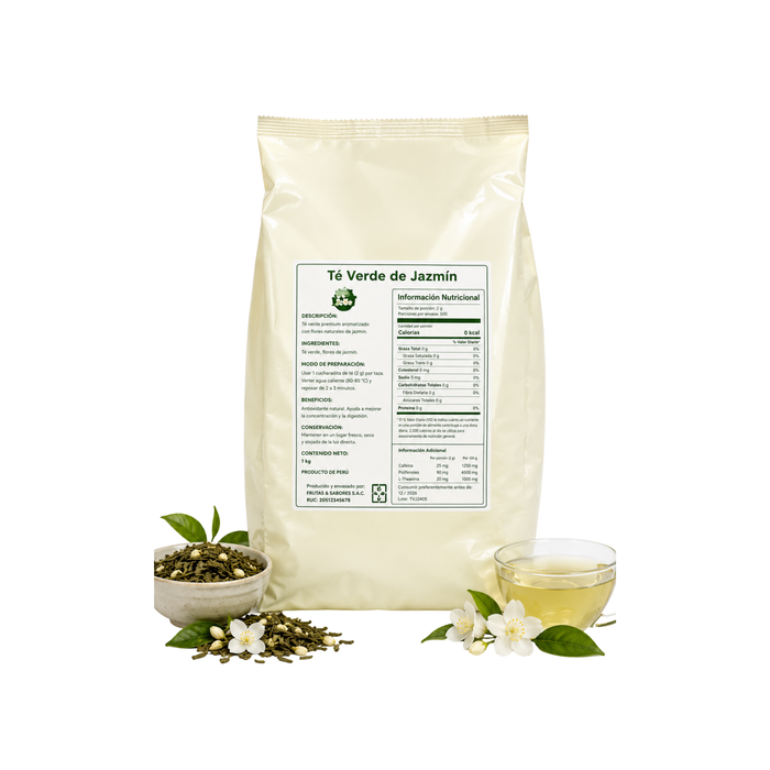Te Verde Jazmin para Bubble Tea - Bolsa 600 grm
