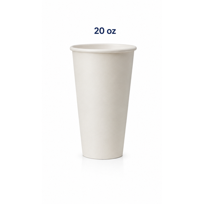 Vasos Bebidas Calientes Capa Sencilla -  Caja 1,000 unidades